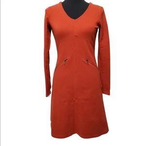Athleta orange dress Long sleeve warm S